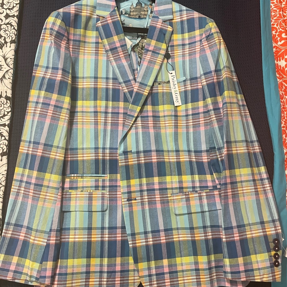 Paisley & Gray Multicolor Plaid Blazer